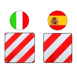 Alu-Warntafel Italien-Spanien 2in1